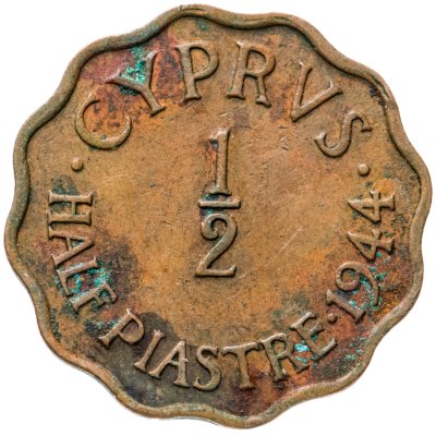 купить Кипр 1/2 пиастра (piastre) 1944