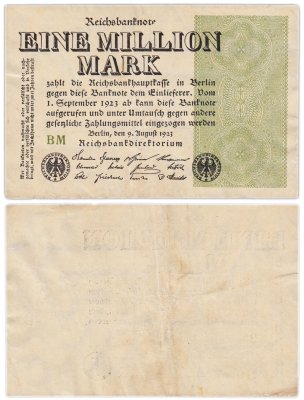 купить Германия 1000000 марок 1923 года