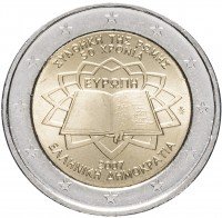 Купить Греция 2 евро 2007 "50 лет Римскому договору"