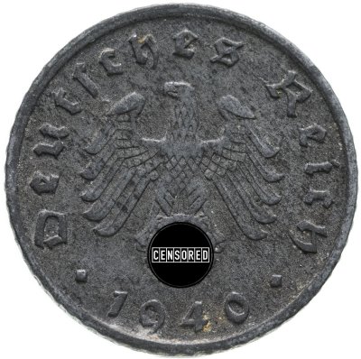 купить Германия, Третий рейх 5 рейхспфеннигов (reichspfennig) 1940, знак монетного двора: "A" - Берлин