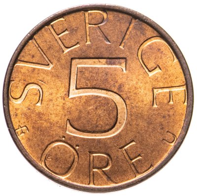 купить Швеция 5 эре (ore) 1980