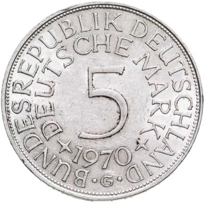 купить Германия 5 марок (mark) 1970