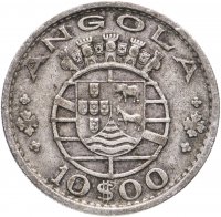 Купить Ангола 10 эскудо (escudos) 1952