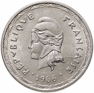 купить Новые Гебриды 100 франков (francs) 1966