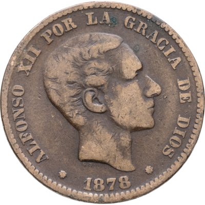 купить Испания 10 сентимо (centimos) 1878