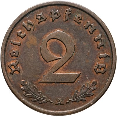 купить Германия (Третий Рейх) 2 рейхспфеннига "А" 1939