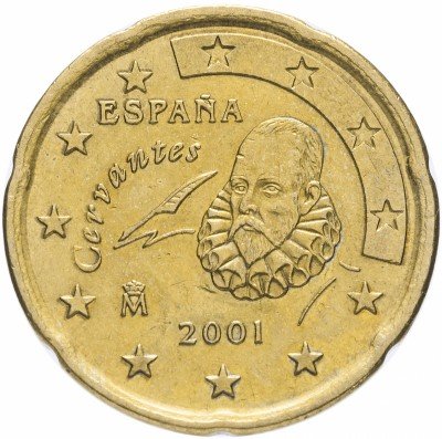 купить Испания 20 центов 2001