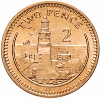Купить Гибралтар 2 пенса (pence) 1988