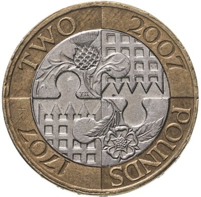 купить Великобритания 2 фунта (pounds) 2007 "300 лет "Акту Объединения" Англии и Шотландии"