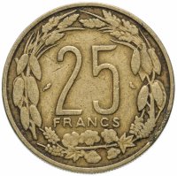 Купить Экваториальная Африка 25 франков (francs) 1970