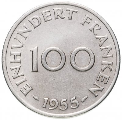 купить Саар 100 франков (francs) 1955