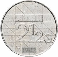 Купить Нидерланды 2 1/2 гульдена (gulden) 1982-1990