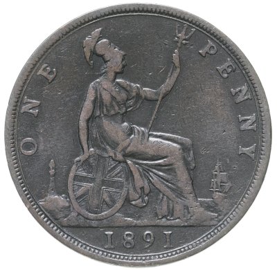 купить Великобритания 1 пенни (penny) 1891