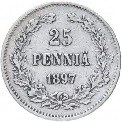 купить 25 пенни 1897 L, монета для Финляндии