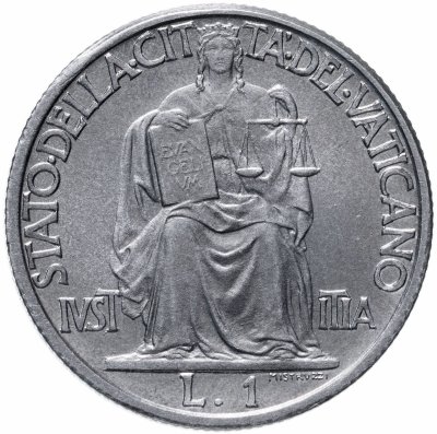 купить Ватикан 1 лира (lira) 1942
