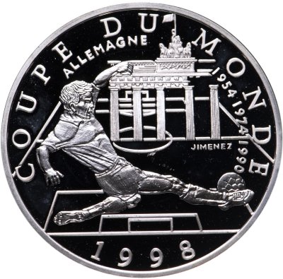купить Франция 10 франков (francs) 1997 Чемпионат мира по футболу 1998 - Германия 1954, 1974, 1990