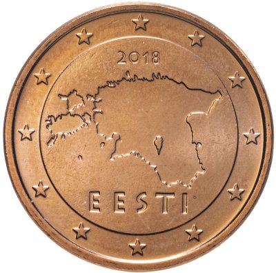 купить Эстония 5 евро центов (cents) 2018