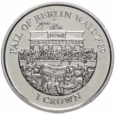 купить Остров Мэн 1 крона (crown) 2000 "10 лет падению Берлинской стены"