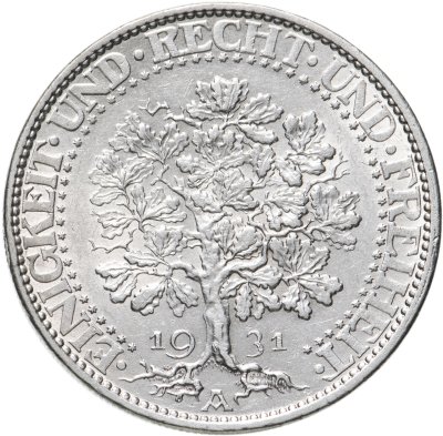 купить Германия 5 рейхсмарок 1931