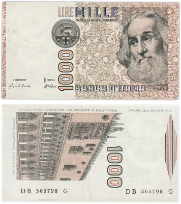 купить Италия 1000 лир 1982 года (Pick 109a)