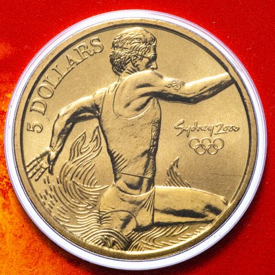 купить Австралия 5 долларов (dollars) 2000 Олимпийские игры в Сиднее - Триатлон
