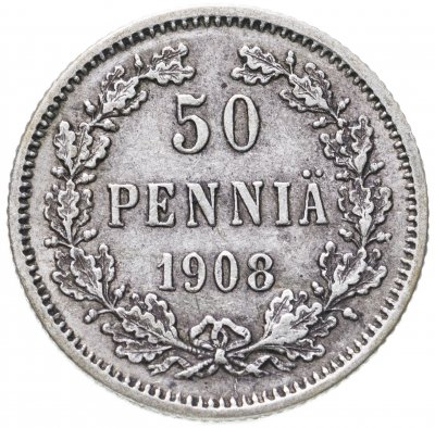 купить 50 пенни (pennia) 1908 L