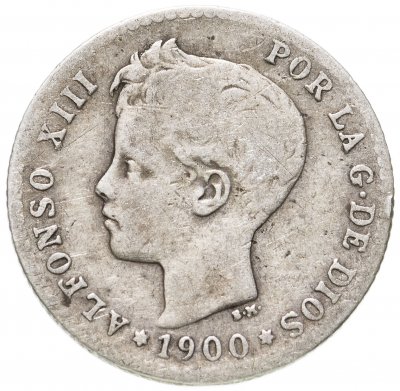 купить Испания 50 сентимо 1900 год (Альфонсо XIII)