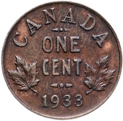 купить Канада 1 цент (cent) 1933, Георг V
