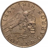 купить Франция 10 франков (francs) 1988 "100 лет со дня рождения Ролана Гарроса"