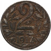 Купить Австрия 2 геллера 1917