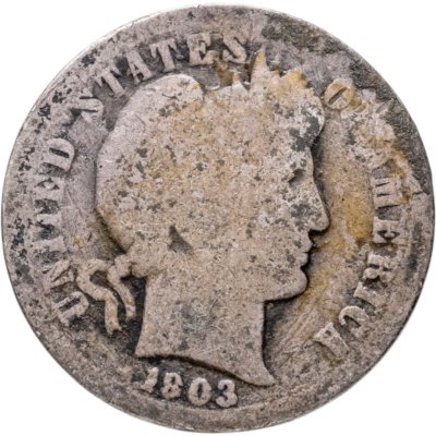 купить США 10 центов (дайм, one dime) 1903 Barber Dime Без отметки монетного двора