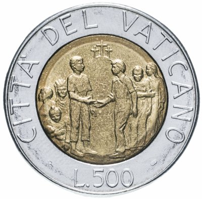 купить Ватикан 500 лир 1994