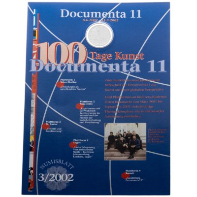 купить Германия 10 евро 2002 "Художественная выставка "Documenta Kassel" в блистере с марками