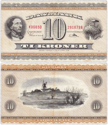купить Дания 10 крон 1936 (1965) (Pick 44yAsm)