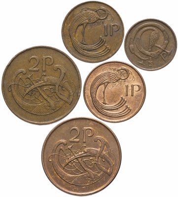 купить Ирландия набор монет 1971-2000 (5 штук)