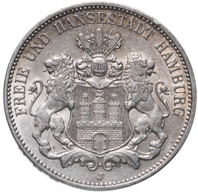 купить Германская империя, Гамбург 3 марки (mark) 1909