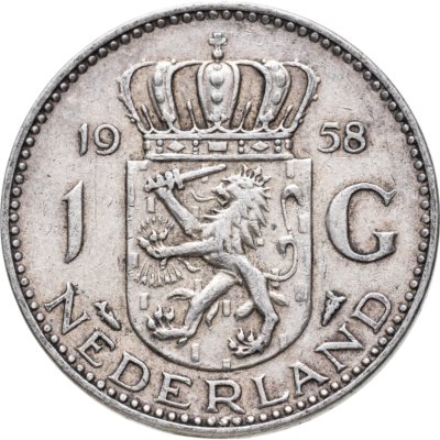 купить Нидерланды 1 гульден (gulden) 1955-1967, случайный год