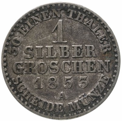 купить Германия, Пруссия 1 грош - 1/30 талера 1853 A
