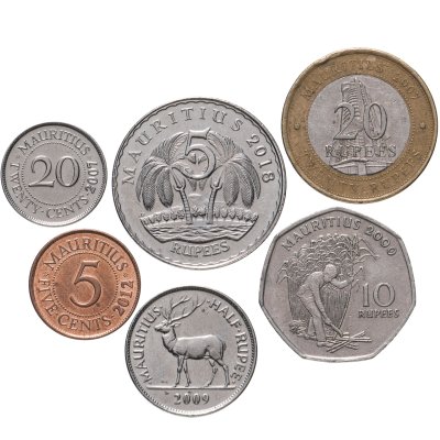 купить Маврикий - набор 6 шт - 5, 20 центов, 1/2, 5, 10, 20 рупий 2000 - 2018