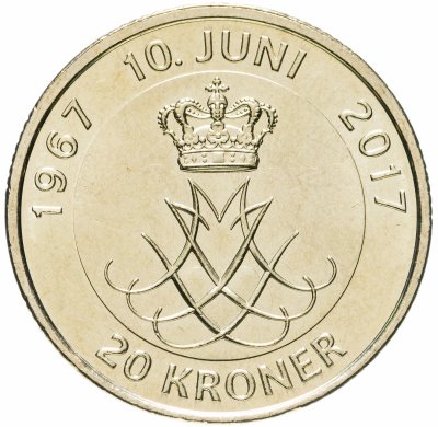 купить Дания 20 крон (kroner) 2017 Золотая свадьба