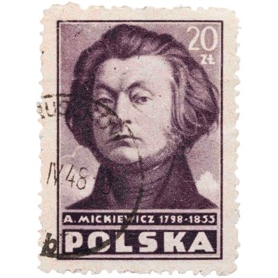 купить Польша марка 20 злотых "Адам Мицкевич"