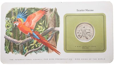 купить Белиз 1 доллар 1980 "Попугай красный ара"