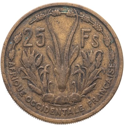 купить Французская Западная Африка 25 франков (francs) 1956