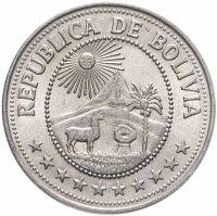 Купить Боливия 5 песо (pesos) 1980