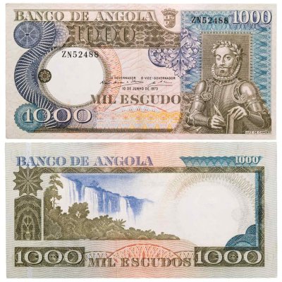 купить Ангола 1000 эскудо 1973 "Водопады Дуке-де-Браганса Каландула" Рick 108