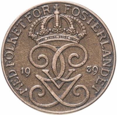 купить Швеция 5 эре (ore) 1939