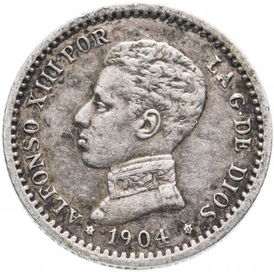 купить Испания 50 сентимо 1904 год (Альфонс XIII)