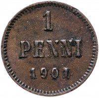 купить 1 пенни (penni) 1901, монета для Финляндии