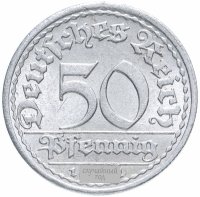 купить Германия (Веймарская республика) 50 пфеннигов (pfennig) 1919-1922