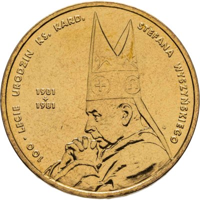 купить Польша 2 злотых 2001 "100 лет со дня рождения Стефана Вышинского"